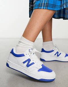 Бело-синие кроссовки New Balance 480