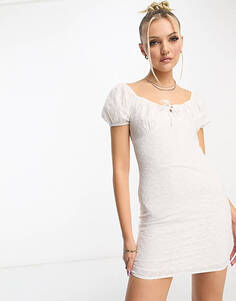 Белое платье мини Daisy Street Milkmaid с вышивкой