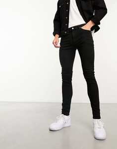 Черные супероблегающие джинсы Calvin Klein Jeans