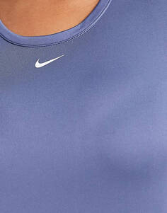 Топ с длинными рукавами рассеянного синего цвета Nike One Training Plus dri fit