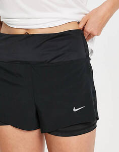 Черные шорты 2 в 1 Nike Running Dri-Fit 3 в 1