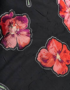 Прозрачная юбка макси с розовым цветочным принтом ASOS DESIGN