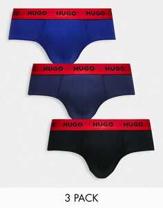 Набор из трех разноцветных трусов HUGO Bodywear