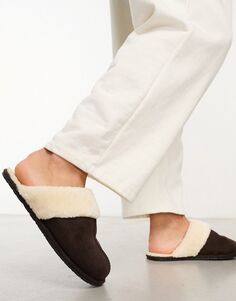 Классические туфли-мюли Truffle Collection темно-коричневого цвета