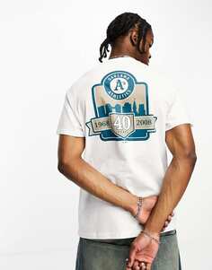 Белая футболка 47 Brand Oakland Athletics с принтом на груди и спине