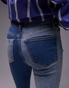 Разноцветные джинсы Topshop Jamie в стиле колор-блок