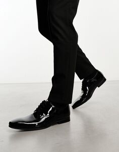 Черные лакированные кожаные оксфорды на шнуровке Ben Sherman