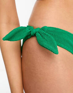 Зеленые плавки бикини с мятой и завязками по бокам &amp; Other Stories