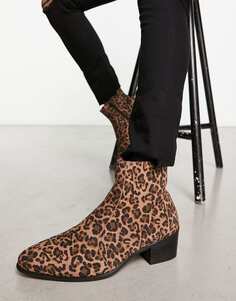 Леопардовые ботинки на каблуке Devils Advocate