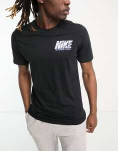 Черная футболка с рисунком Nike Training Vintage Dri-Fit
