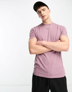 Светло-фиолетовая футболка с высоким воротником Le Breve