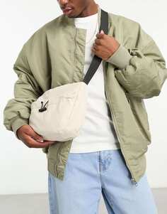 Белая сумка-слинг SVNX с передним карманом на шнурке