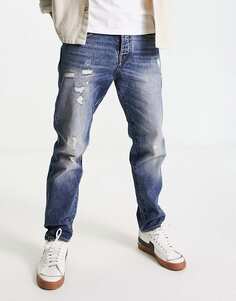 Синие джинсы прямого кроя Armani Exchange
