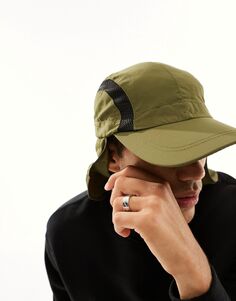 Нейлоновая кепка SVNX с клапаном на шее цвета зеленого мха