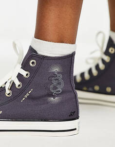 Синие кроссовки Converse Chuck Taylor All Star с вышивкой