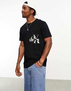 Черная футболка с логотипом Calvin Klein Jeans