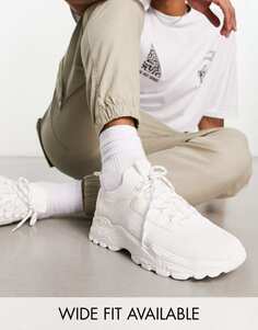 Белые трикотажные кроссовки ASOS DESIGN