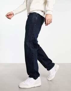 Свободные прямые джинсы темно-синего цвета New Look