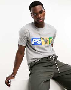 Серая меланжевая футболка с логотипом PS Paul Smith PS8