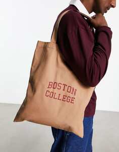 Бежевая большая сумка Boardmans Boston College