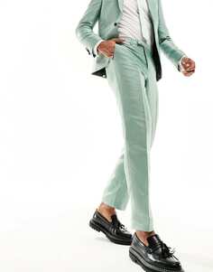 Зеленые костюмные брюки-гордимер Twisted Tailor