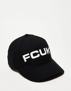 Черная кепка с логотипом French Connection FCUK