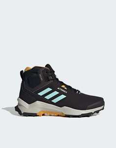 Черные и голубые походные ботинки adidas terrex ax4 Mid Beta