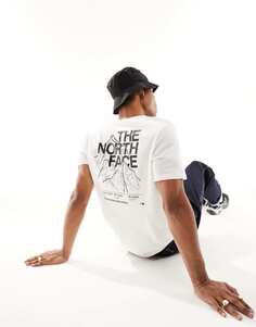 Белая футболка с принтом на спине The North Face Mountain Outline