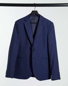 Темно-синий однотонный супероблегающий пиджак Bolongaro Trevor