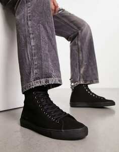 Черные высокие кроссовки AllSaints Bryce