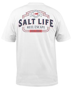 Мужская футболка reel livin&apos; Salt Life, белый