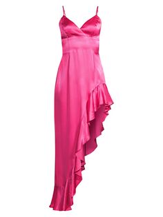 Асимметричное платье миди Ember с оборками Bardot, розовый