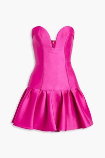 Атласное мини-платье Lumo со складками без бретелек NICHOLAS, розовый
