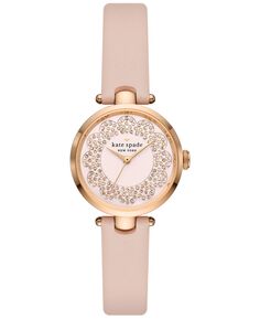 Женские часы Holland Pink с кожаным ремешком, 28 мм kate spade new york, розовый