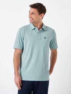 Рубашка-поло из органического хлопка Crew Clothing, голубая