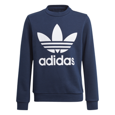 Свитшот Adidas Trefoil Crew, темно-синий/белый