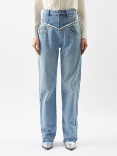 Расклешенные джинсы noldy с необработанными краями Isabel Marant, синий