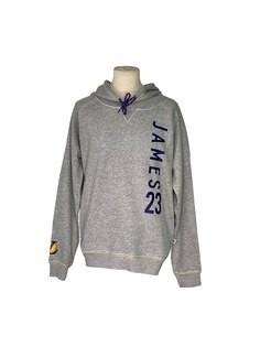 Худи Outerstuff Los Angeles Lakers Lebron James Master Piece, серый