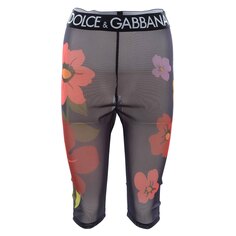 Леггинсы Dolce &amp; Gabbana Flowers Transparent Short, синий