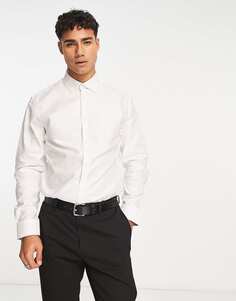 Белая рубашка приталенного кроя, которую легко гладить, Selected Homme
