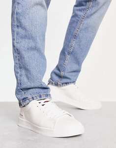Белые кроссовки из гладкой искусственной кожи в минималистском стиле Original Penguin