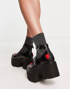 Черные туфли на массивной платформе Lamoda Rosey Love