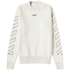 Джемпер Off-White Stamp Arrow Crew Knit, белый