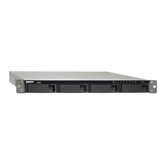 Серверное сетевое хранилище QNAP TS-463U-RP, 4 отсека, 4 ГБ, без дисков, черный