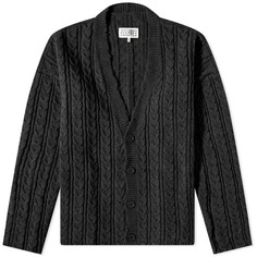 Кардиган Mm6 Maison Margiela Cable Knit, черный