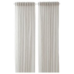 Тюль Ikea Glesgröe 145x250 см, 2 предмета, серый