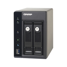 Сетевое хранилище QNAP TS-253 Pro, 2 отсека, 8 ГБ, без дисков, черный