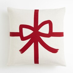 Декоративная наволочка H&amp;M Home Printed Cotton, белый/красный
