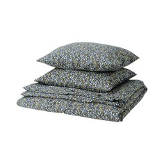Комплект постельного белья Ikea Rosentibast, 3 предмета, 240x220/50x60 см, синий/мультиколор