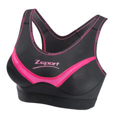Бюстгальтер Zsport Soft touch, черный/черный/розовый